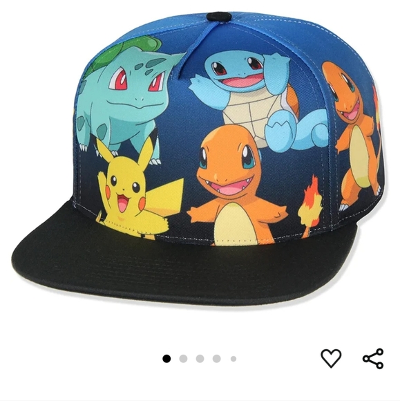 POKÉMON The Original Starters Blue Gradient Snapback Cap Hat - Picture 1 of 13